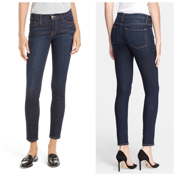 Frame Denim Denim - Frame Denim le Skinny de Jeanne Dark Wash Jeans